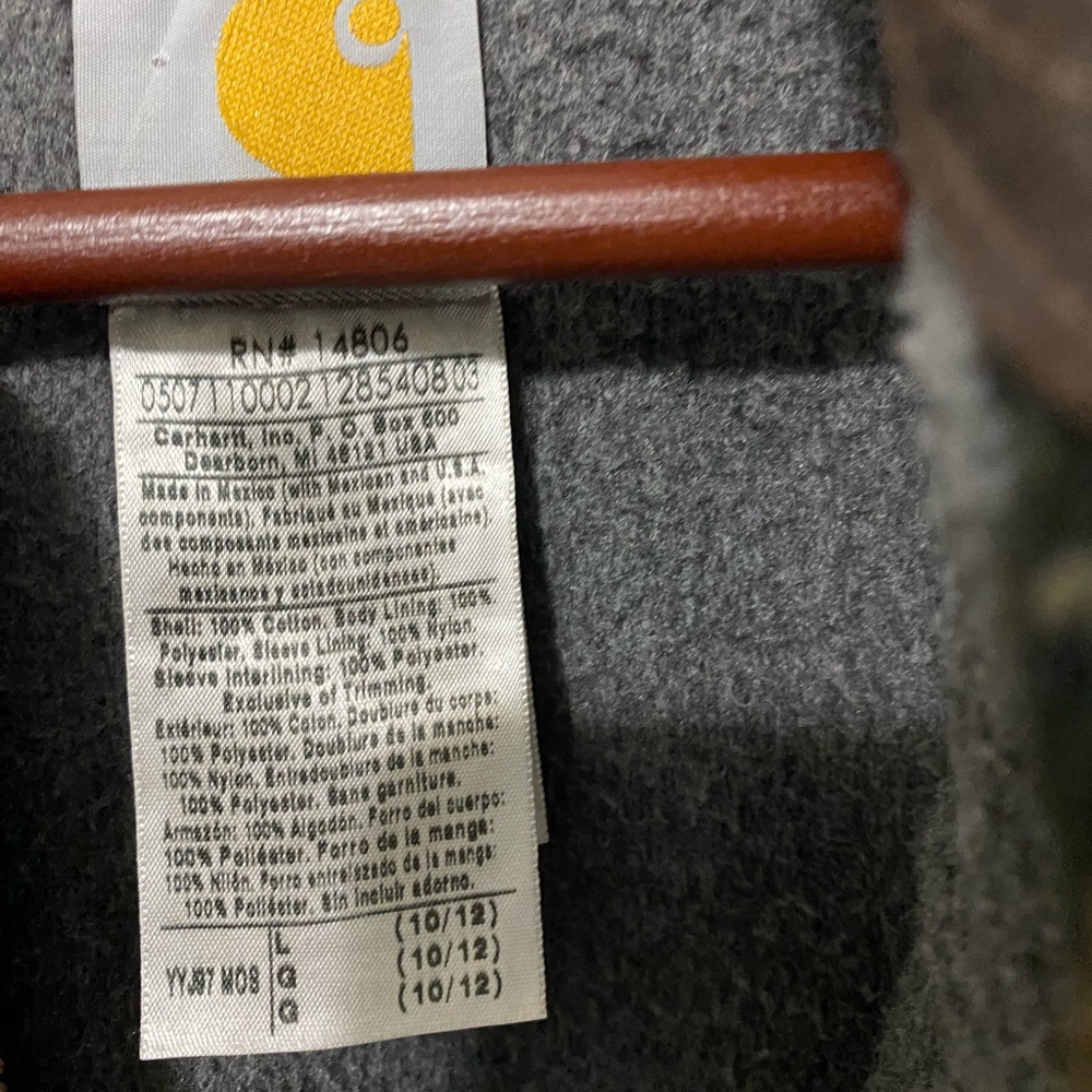 Olive green Carhartt Youth Large jacket